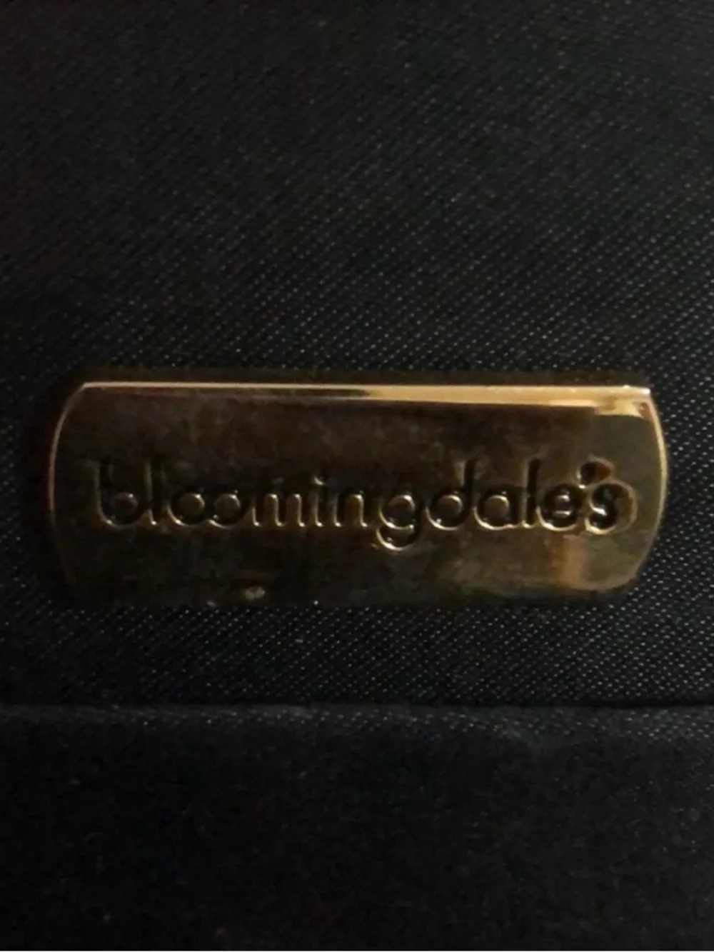 Bloomingdale's Black Evening Clutch with Red Bead Floral Embellishments